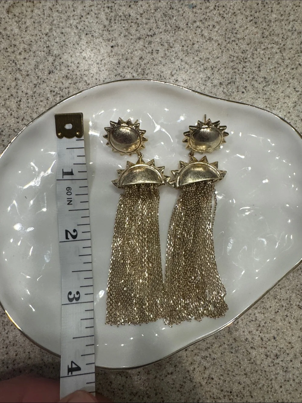 Kendra Scott Gold Sunburst Tassel Earrings